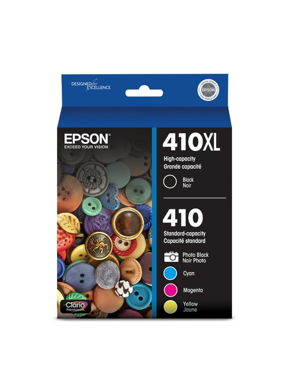 EPSON 410 Claria Premium Ink  High Capacity Black & Standard Color Cartridge Combo Pack (T410XL-BCS) Works with Expression Premium XP-530, XP-630, XP-640, XP-7100, XP-830