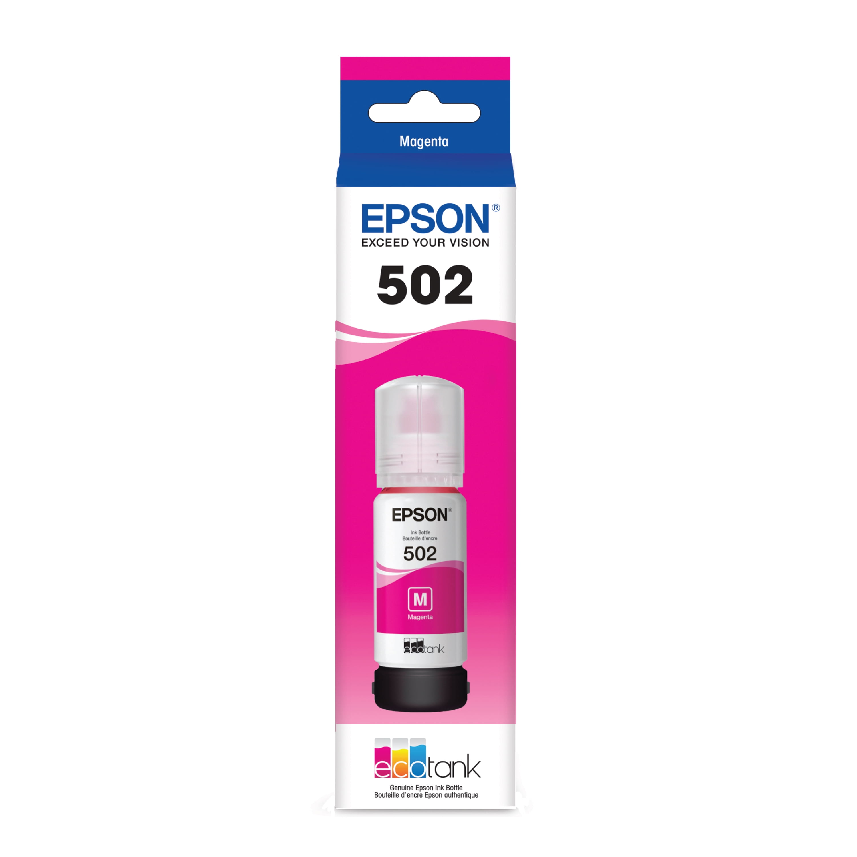 EPSON 502 EcoTank Ink Ultrahigh Capacity Bottle Magenta Works with ET