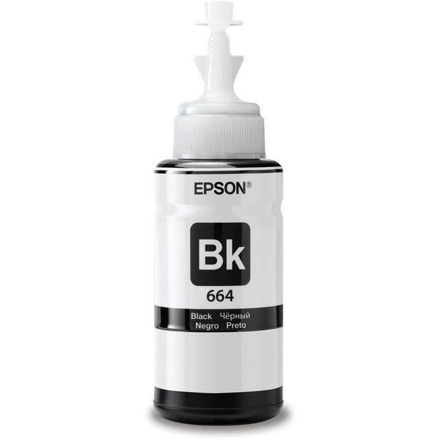 EPSON 664 EcoTank Ink Ultra-high Capacity Bottle Black (T664120-S) Works with EcoTank ET-2500, ET-2550, ET-4500, ET-4550, ET-2600, ET-2650, ET-3600, ET-16500