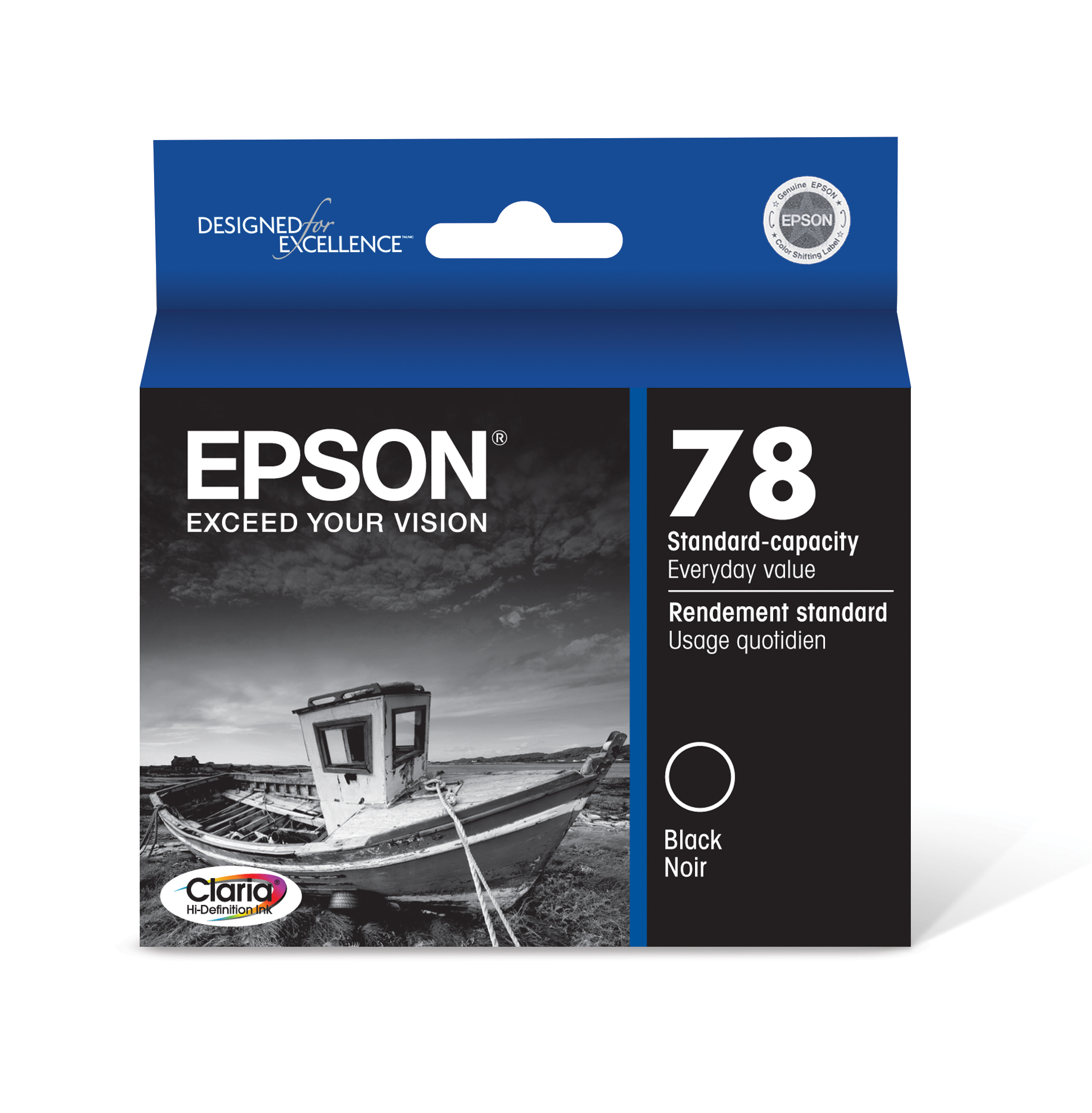 EPSON 78 Claria Hi-Definition Ink Standard Capacity Black Cartridge (T078120-S) Works with Artisan 50, Photo R260, R280, R380, RX580, RX595, RX680 - image 1 of 5