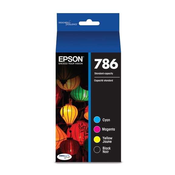 EPSON 786 DURABrite Ultra Ink Standard Capacity Black & Color Cartridge Combo Pack (T786120-BCS) Works with WorkForce WF-5110, WF-5190, WF-5620, WF-5690