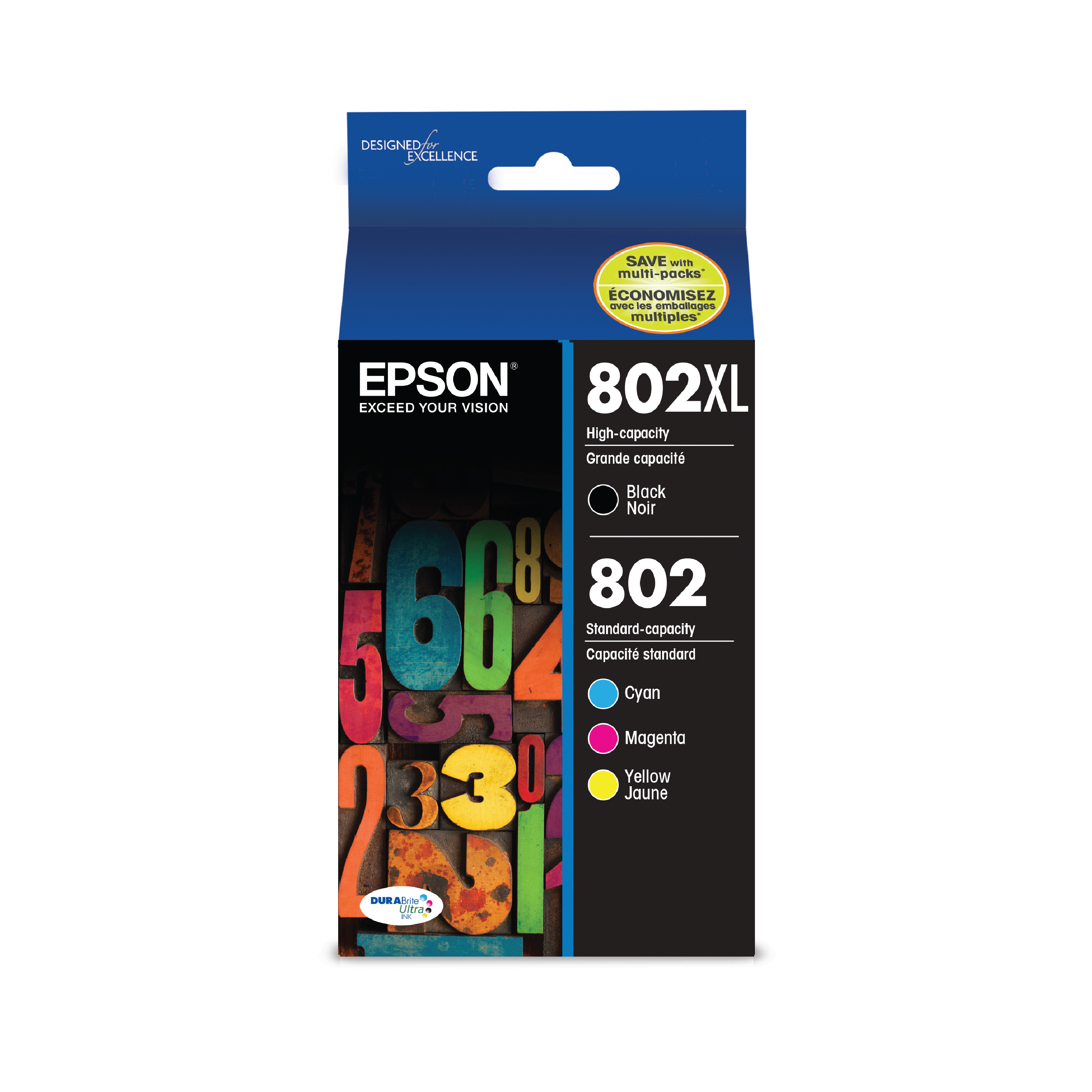 802 Ink Cartridge for Epson 802XL 802 XL Ink for Epson Workforce Pro WF