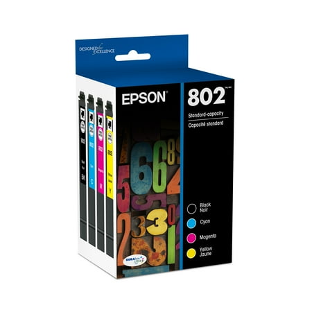 EPSON 802 DURABrite Ultra Ink Standard Capacity Black & Color Cartridge Combo Pack (T802120-BCS) Works with WorkForce Pro WF-4720, WF-4730, WF-4734, WF-4740 price history and forecast - Epson T802