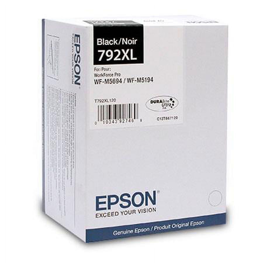 EPSON High Capacity Black Ink Cartridge WorkForce Pro M5194, M5694 T792XL120 - image 1 of 2