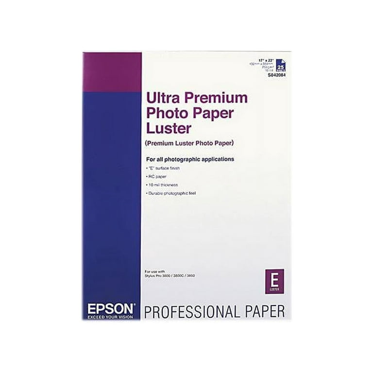 Epson Ultra Premium Luster Archival Photo Inkjet Paper (16 x 100' Roll)