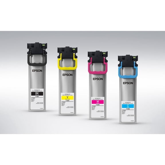 EPSON T10W High Capacity Black Cyan Yellow Magenta Ink Pack Set- 4Pk- For WorkForce Pro WF-C5890 Color; WorkForce Pro WF-C5390 Color - T10W100,T10W200,T10W300,T10W400