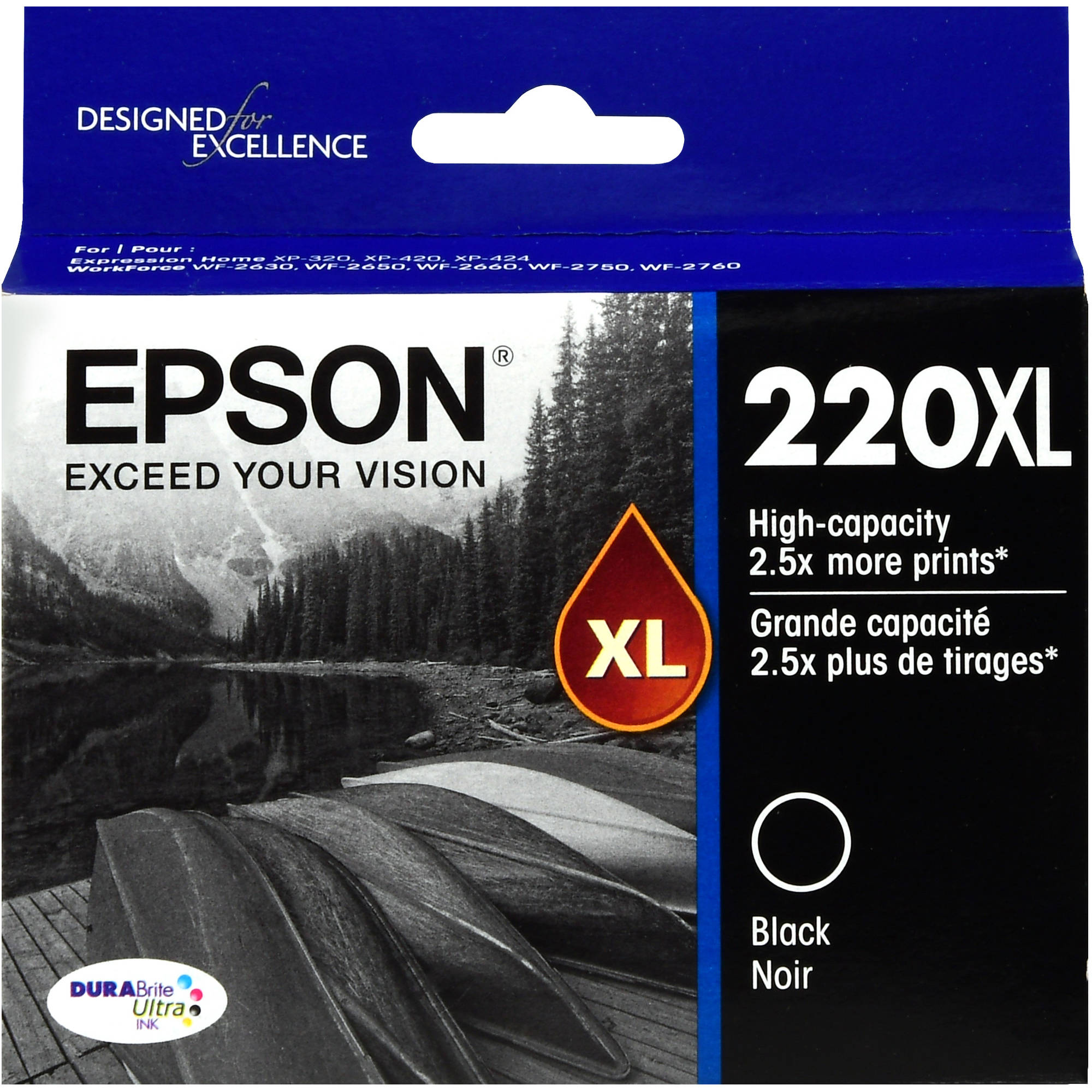EPSON T220 DURABrite Ultra Genuine Ink High Capacity Black Cartridge - image 1 of 2