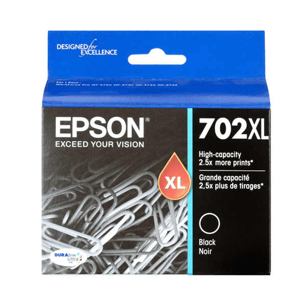 EPSON T702 DURABrite Ultra Genuine High Capacity Black Ink Cartridge  Sold Without Manufacturer Warranty