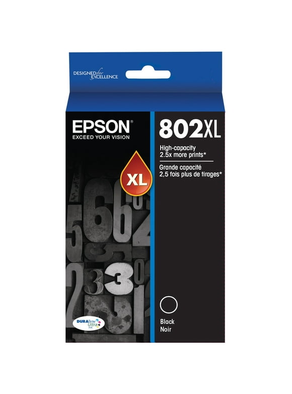 EPSON T802 DURABrite Ultra Genuine Ink High Capacity Black Cartridge