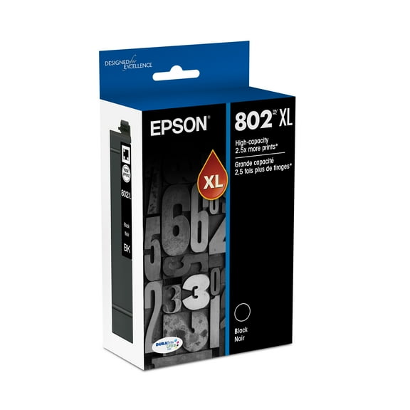 EPSON T802 DURABrite Ultra Genuine Ink High Capacity Black Cartridge