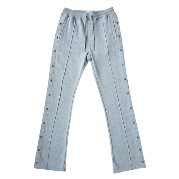 EPTM Men French Terry Snap-Flared Pants (Heather Grey)
