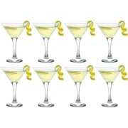 EPURE Glass Martini Glass Set - for Drinking Martinis, Manhattans, Vodka, Gin, and Cocktails (Martini Glass (6 oz) - 8 pc)