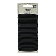 Equate Elastic Hair Ties, Non-Metal Strong & Flexible Design for Daily Hairstyling, Black, 30 Count
