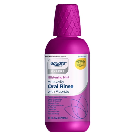 Equate Anticavity Oral Rinse  Mouthwash - Mint Flavor - 16 fl. oz.