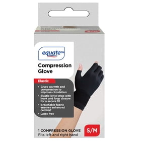 Equate Compression Glove, Black, Small/Medium, Unisex