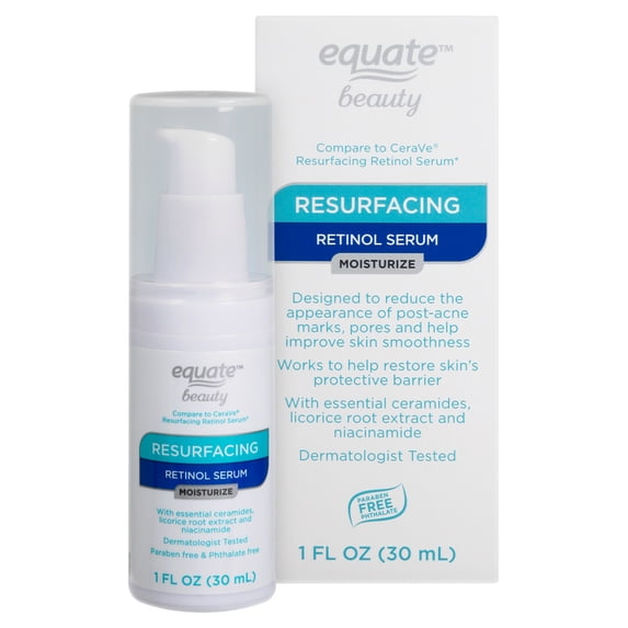 Equate Resurfacing Retinol Face Serum with Ceramides, 1 fl oz