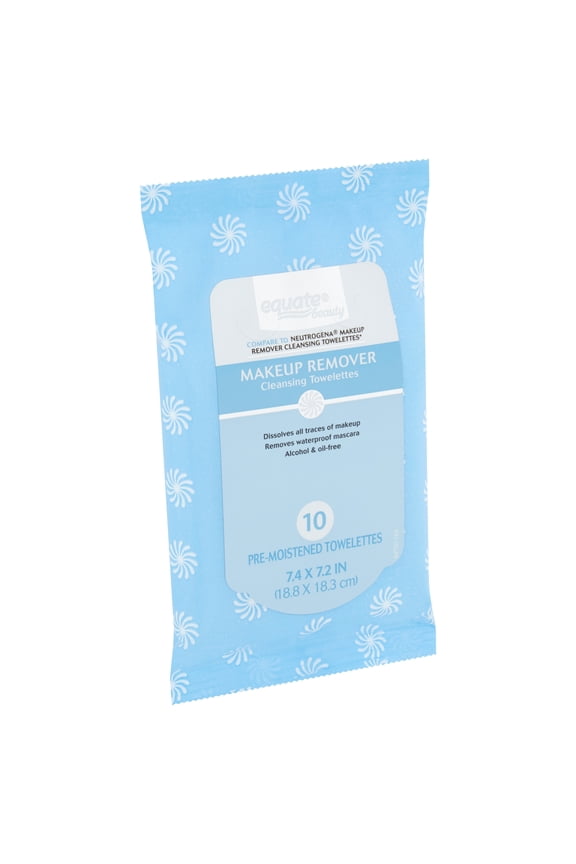 Beauty Makeup Remover Cleansing Towelettes for Travel, 10 Wipes