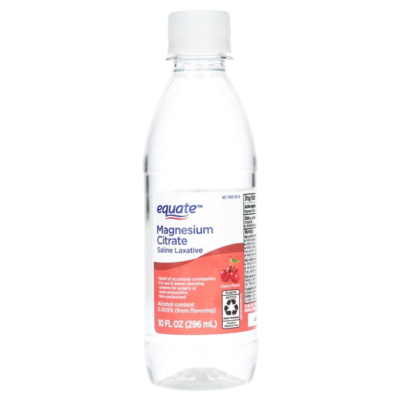 Equate Magnesium Citrate Saline Laxative, Cherry Flavor, 10 oz
