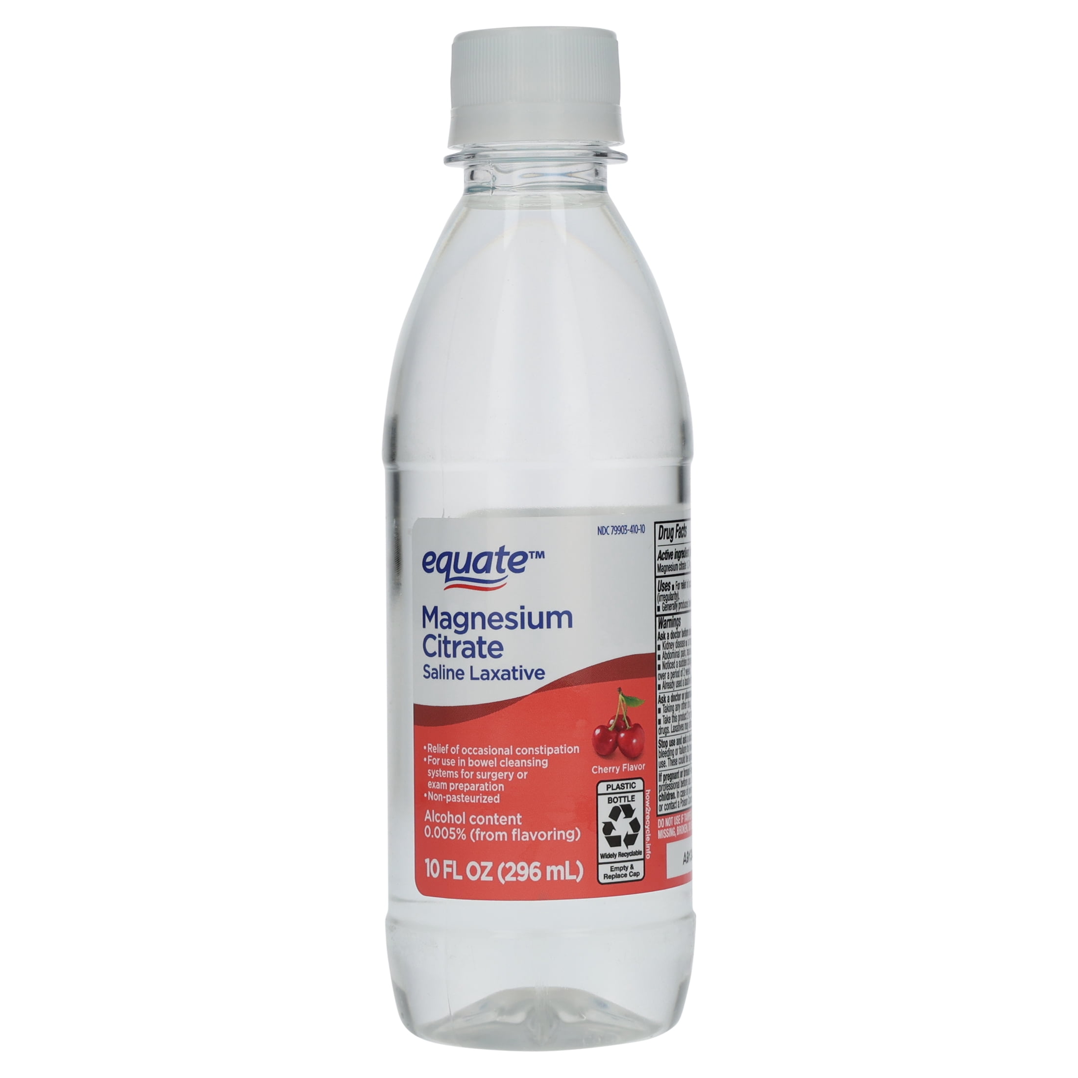 Equate Magnesium Citrate Saline Laxative, Cherry Flavor, 10 oz