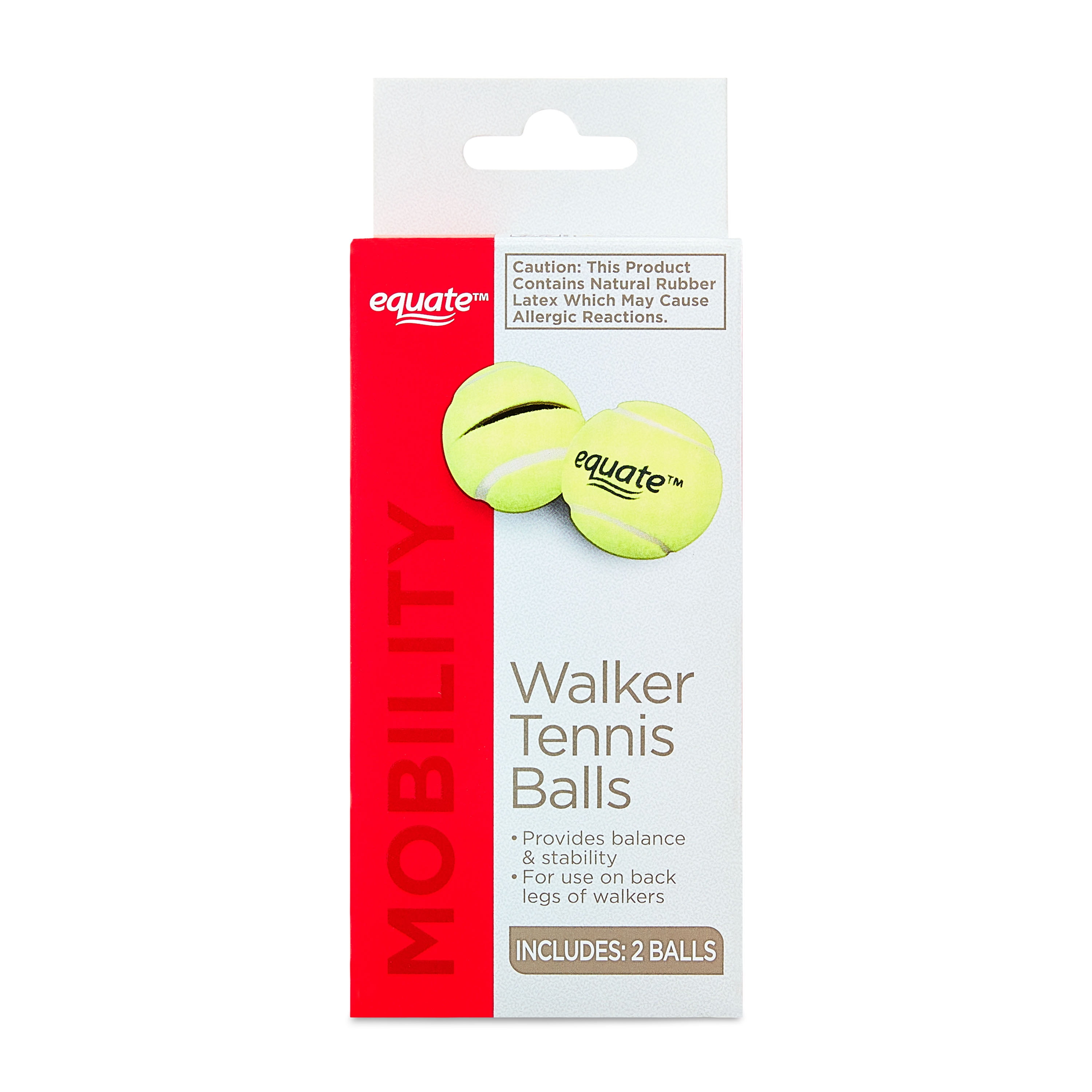 Equate Pre-Cut Walker Tennis Balls, 2 Count