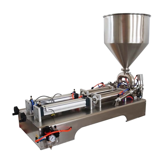 EQCOTWEA 100-1000ml Pneumatic Filler Liquid Paste Filling Machine Dispenser Two Nozzle