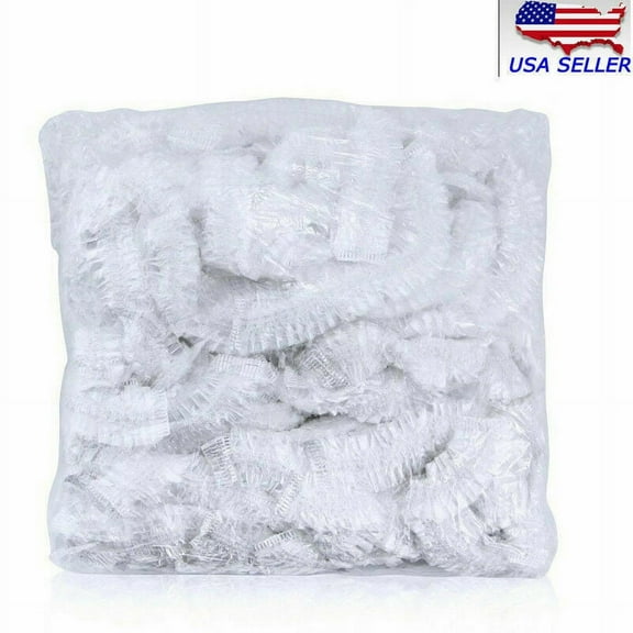 EQCOTWEA 100pcs Disposable Headgear Hotel Kitchen Hair Cover Elastic Caps