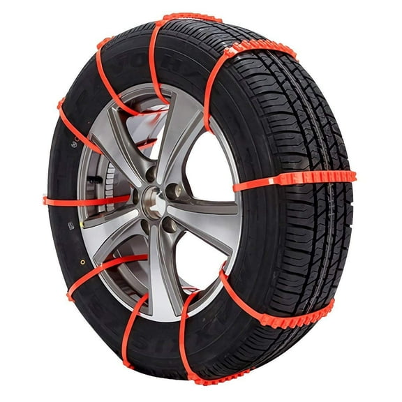 EQCOTWEA 10pcs Universal Tire Snow Chains Muddy Anti-Skid Emergency Winter Driving for Car Truck SUV