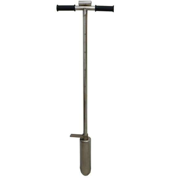 EQCOTWEA 2.7" Dia Soil Sampler Probe Tool with Foot Peg Soil 304 Stainless Steel Ejector