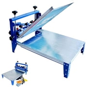EQCOTWEA 20*24 Vacumm Silk Screen Printing Press Machine Vacuum Pallet Micro-Registration 3-Direction