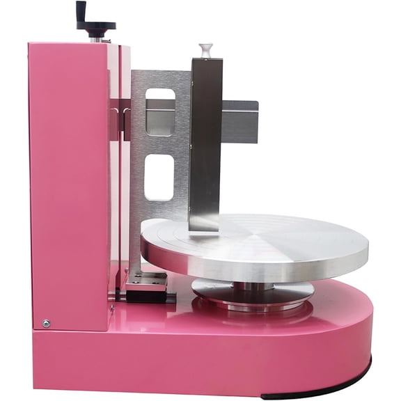 EQCOTWEA 4-12" Cake Cream Spreading Coating Smearing Machine Cake Cream Smoother 304 Stainless Steel Pink
