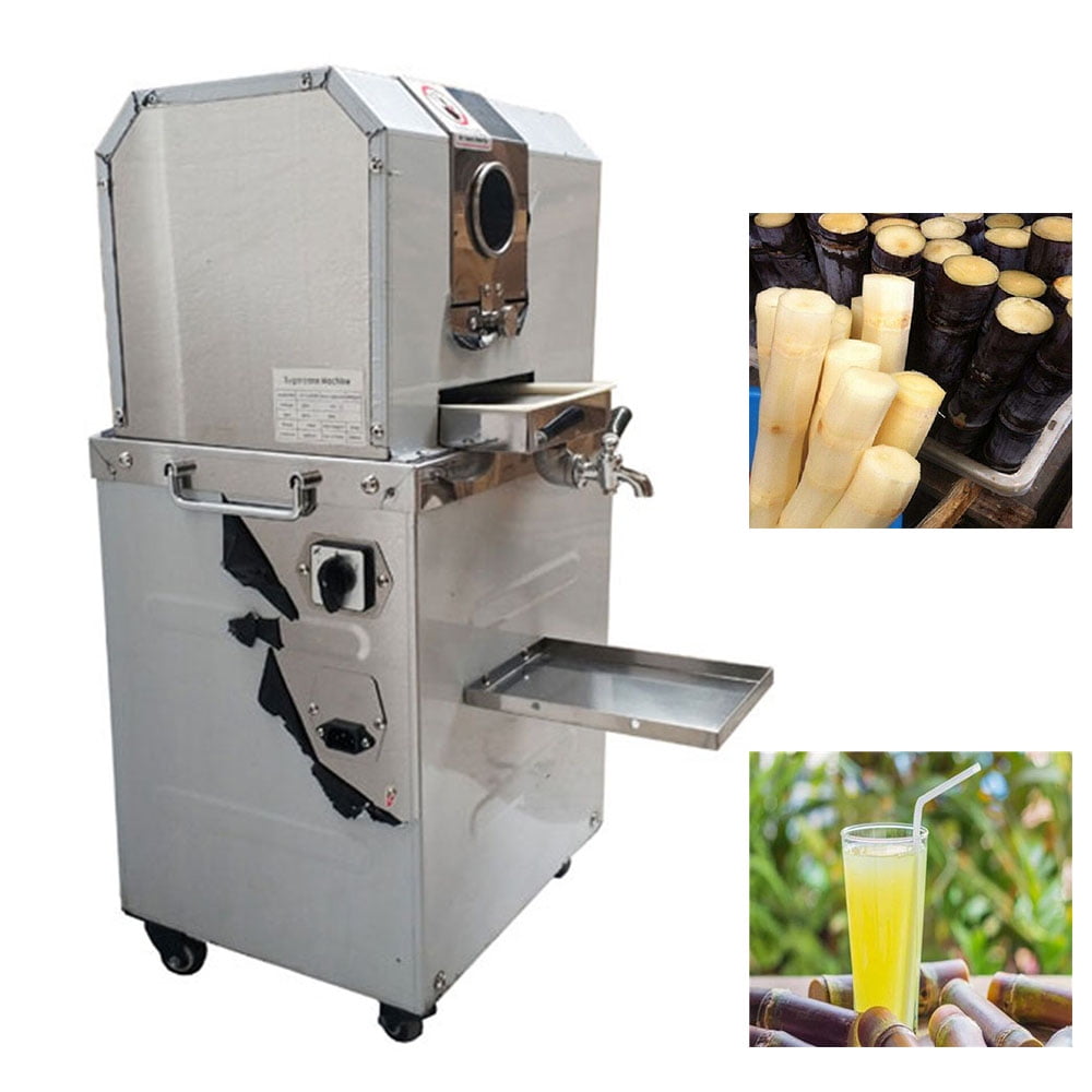 EQCOTWEA 4 Rollers Electric Sugarcane Juicer Juice Press Machine Stainless Steel