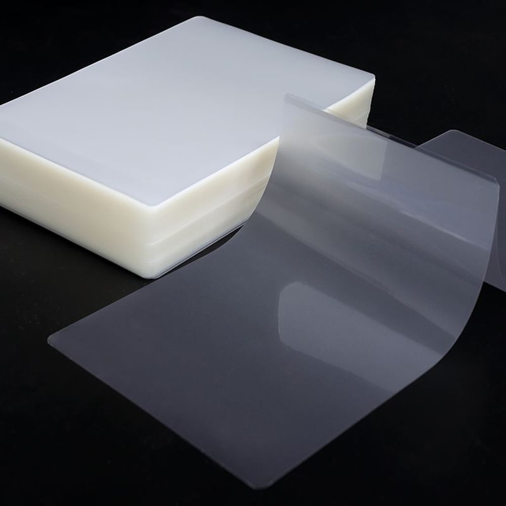 EQCOTWEA 5Mil 6x9" PVC 2Flap Glossy Thermal Hot Laminating Pouch Film 100 Sheets/Pack