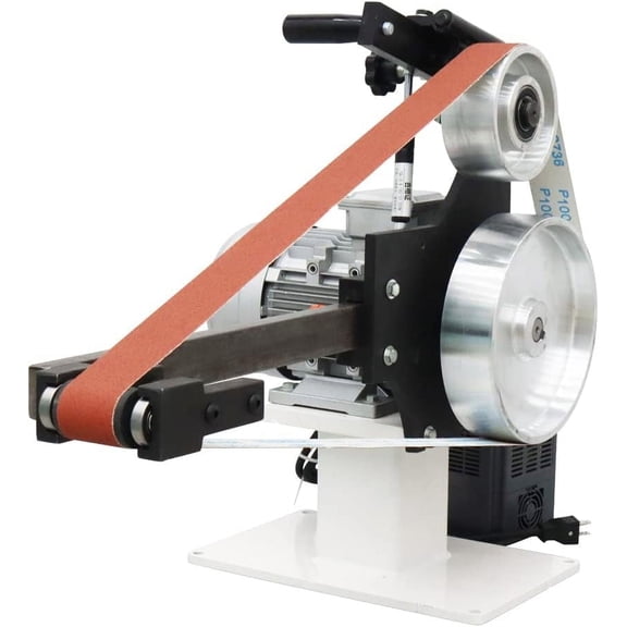 EQCOTWEA 71-82" Variable Speed Belt Sander Conversion Industrial Grade Sand-belt Machine 220V for Knives Cutting Tools