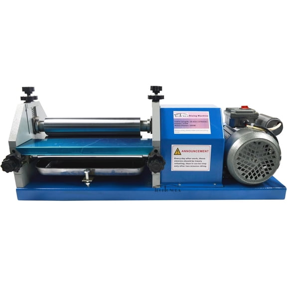 EQCOTWEA Automatic 10.6" Gluing Coating Machine for Paper Leather