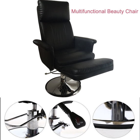 EQCOTWEA Beauty Chair Black Facial Bed Spa Table Salon Chair 360 Degree Rotation Massage Chair