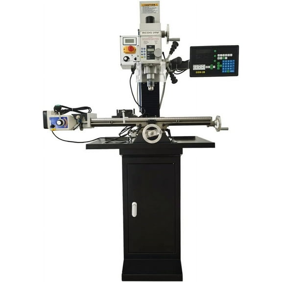 EQCOTWEA Brushless Precision Milling Drilling Machine R8 Mill Drill Machine with Stand 3-axis Grating Ruler