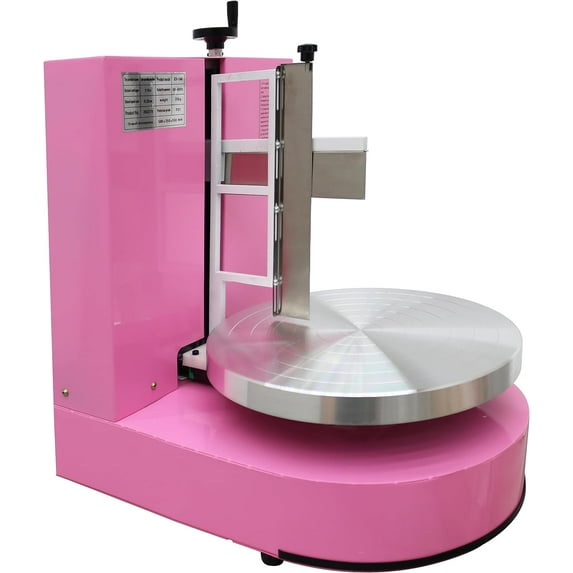 EQCOTWEA Cake Cream Spreading Coating Smearing Machine Cream Smoother 6-14" Pink