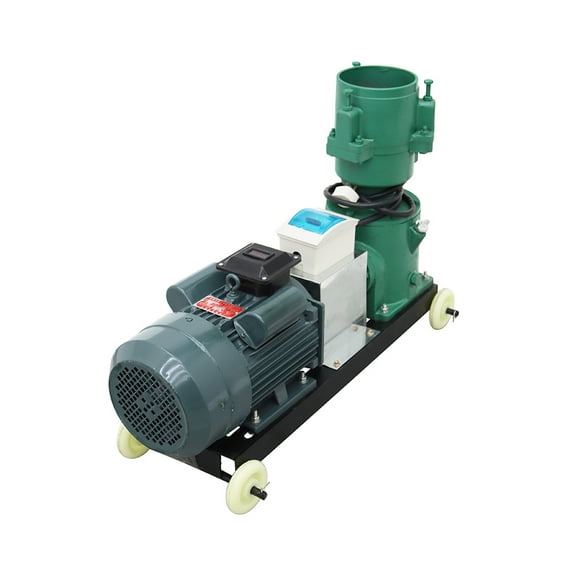 EQCOTWEA Chicken Feed Pellet Mill Machine 4mm Electric Animal Feed Grinder Three-Head Pressure Roller 220V 4.5KW