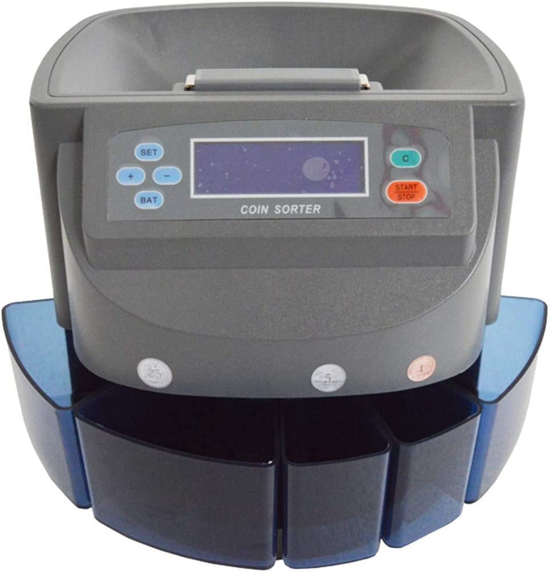 EQCOTWEA Coin Counter Coin Sorter Wrapper with Digital Counting Display ...