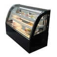 thumbnail image 1 of EQCOTWEA Commercial Countertop Refrigerated Cake Showcase Curved Air-Cooled Cake Display Cabinet 3-Layers 220V, 1 of 11