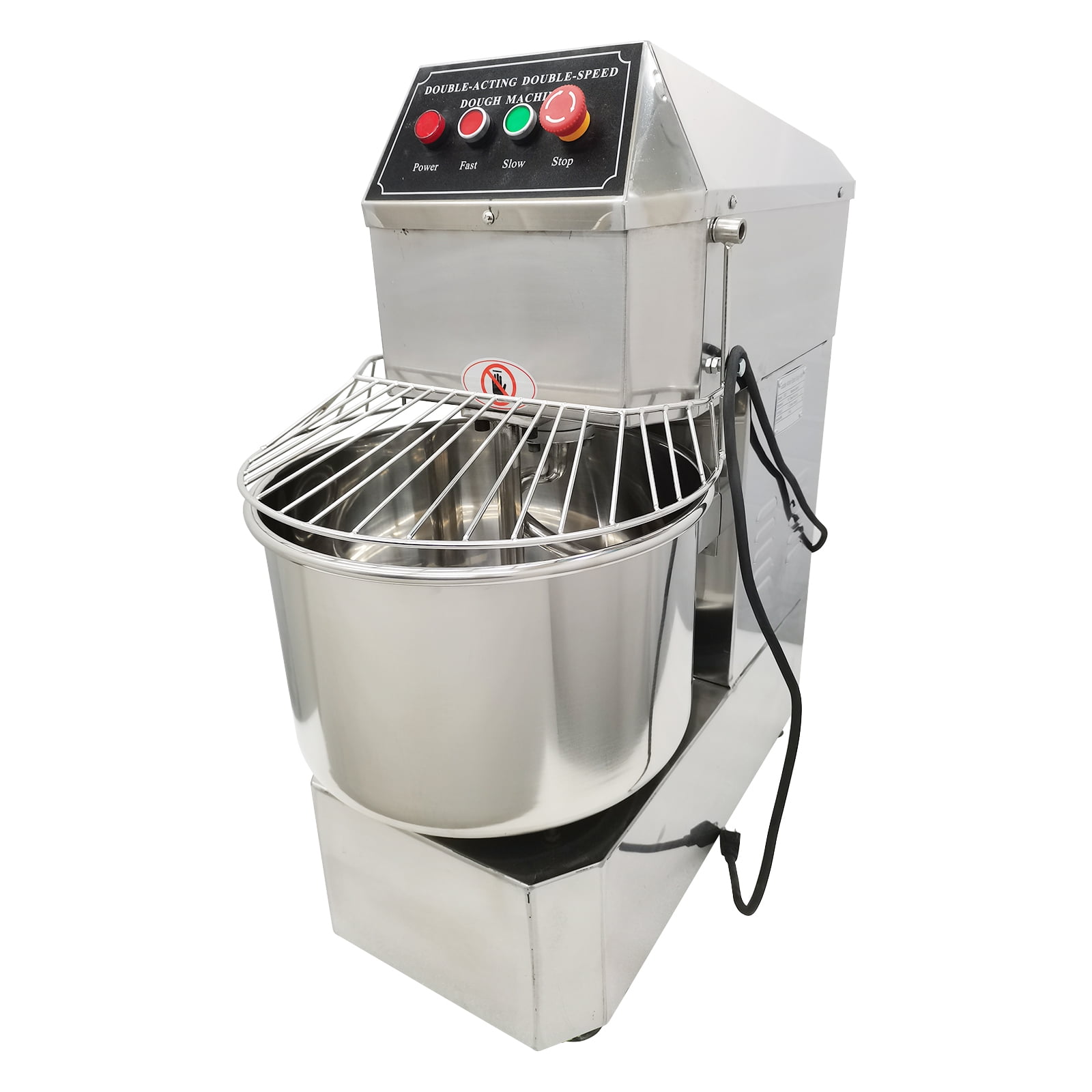 EQCOTWEA Commercial Dough Mixer Pizza Dough Blender for Bakery Food 30L Stainless Steel