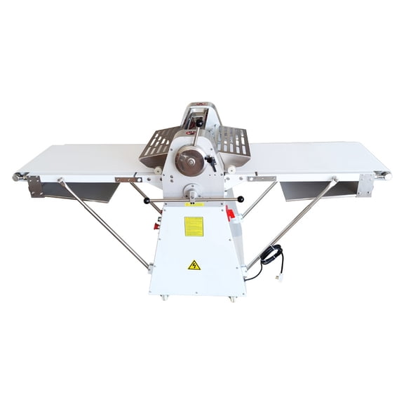 EQCOTWEA Commercial Dough Sheeter Danish Pastry Machine Crisping Thickness 0.06''-1.4'' Croissant Tortilla Pie Crust Bakery 220V