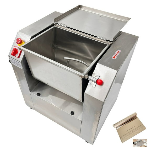 EQCOTWEA Commercial Electric Dough Mixer Mixing Machine Kitchen Equipment with Dough Knife 25KG 110V