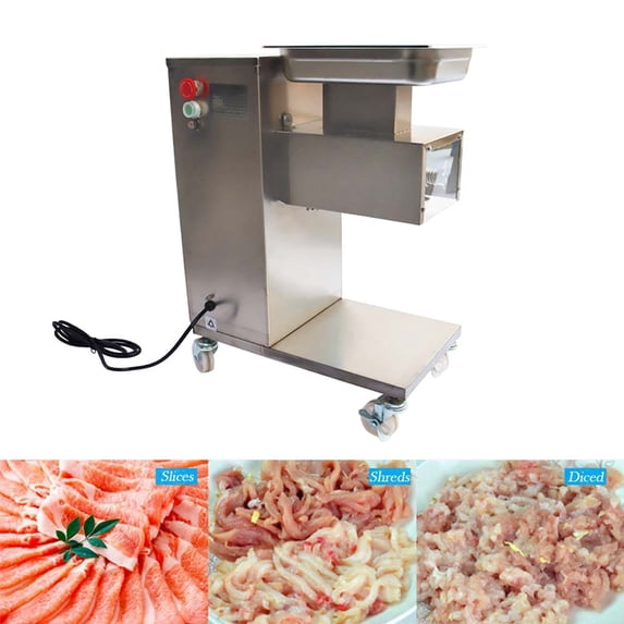 EQCOTWEA Commercial QE Shredded Meat Slicer Cutting Machine Steak Beef Pork Cutter
