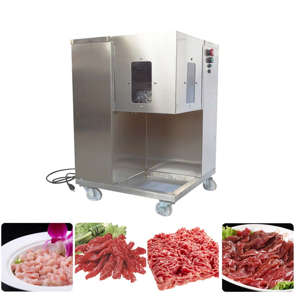 EQCOTWEA Commercial QSJ-A Shredded Meat Slicer Cutting Machine Steak Beef Pork Cutter