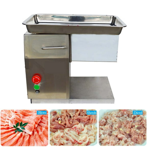 EQCOTWEA Commercial QX 3mm Shredded Meat Slicer Cutting Machine Steak Beef Pork Cutter