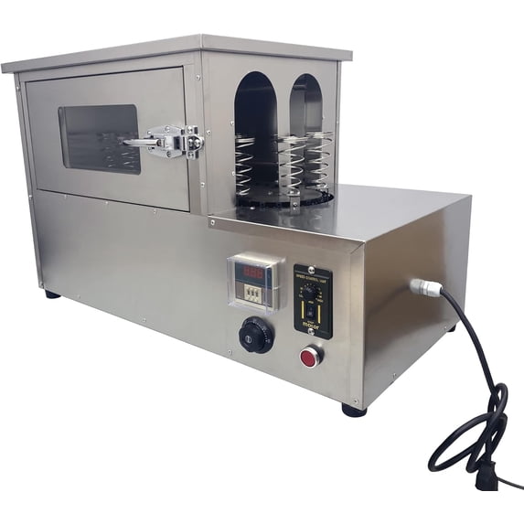 EQCOTWEA Commercial Rotational Pizza Oven Toaster with 12pcs Pizza Cone Bases for Margherita Pie Pizza Stainless Steel