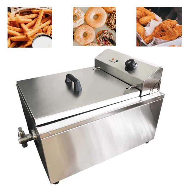 EQCOTWEA Funnel Cake Deep Fryer Donut Frying Machine Stainless Steel W