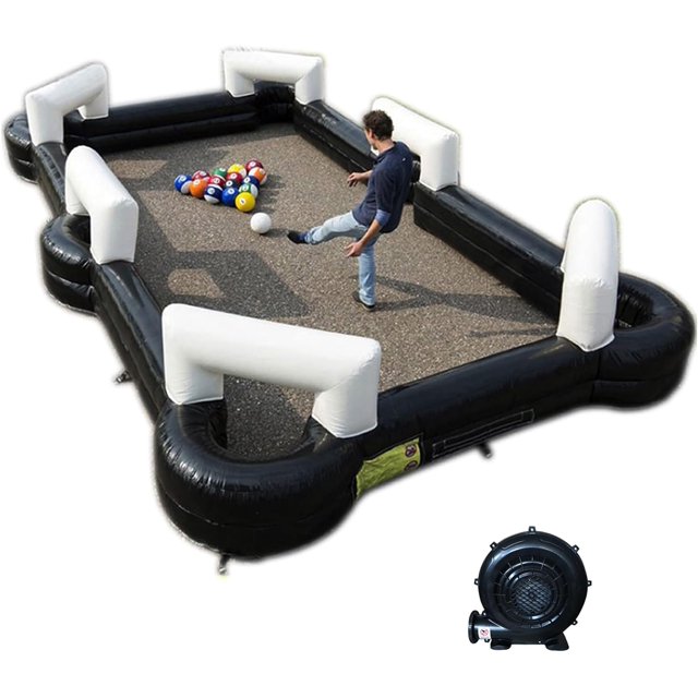 EQCOTWEA Inflatable Foot Pool Table Football Pool Giant Snooker Ball