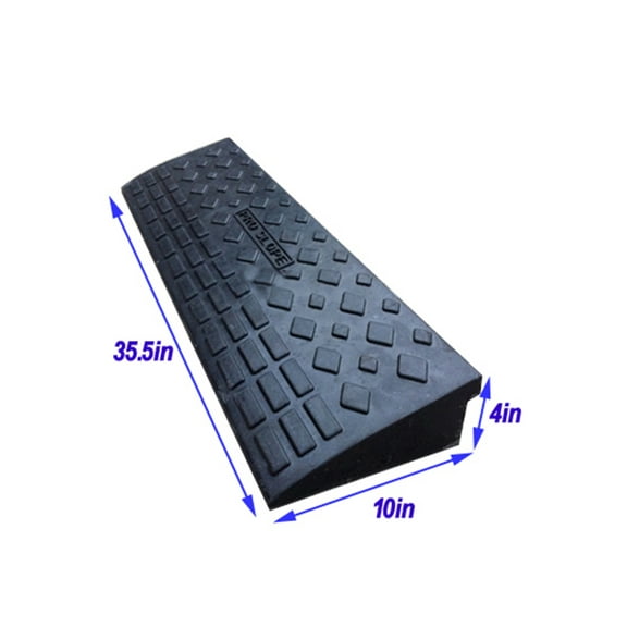 EQCOTWEA Loading Dock Curb Rubber Ramps Heavy Vehicle Wheelchair Un-Slip Ramp 3.7"